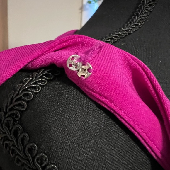 CHAPS Hot Pink and Black Colorblock Dress, Size Medium - Picture 5 of 7